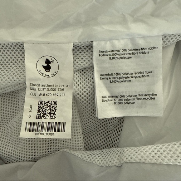 Save The Duck Women’s Grey Breathable Recycled Shell Rain Jacket Size 1X - Picture 9 of 12